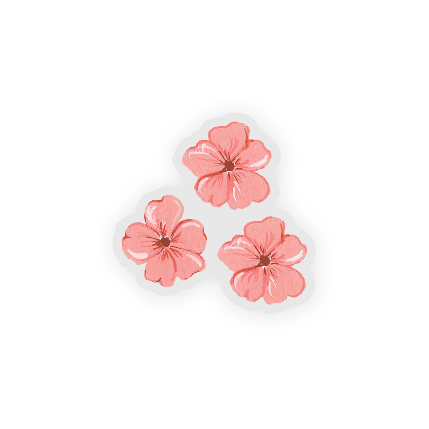 Pink Flower Trio Sticker
