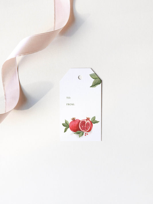 Pomegranate Christmas Gift Tags
