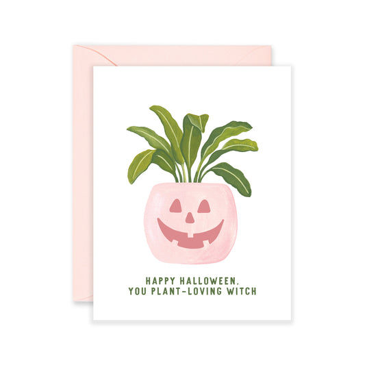 Pumpkin Plant Halloween Greeting Card