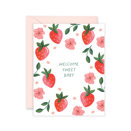 Sweet Strawberry Baby Greeting Card