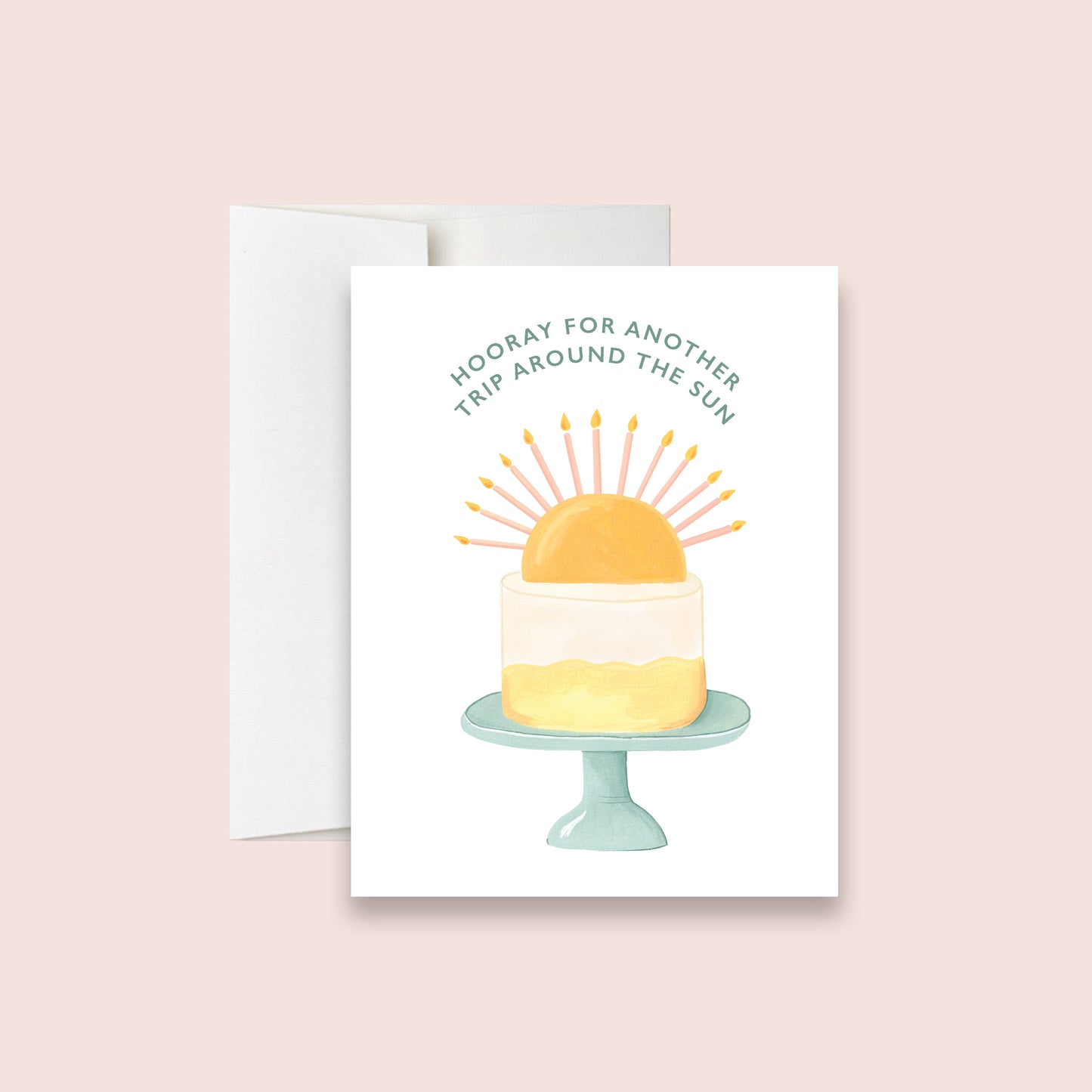 Sun Birthday Cake Greeting Card